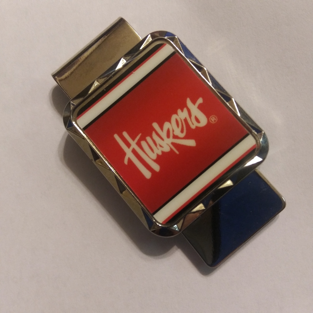Nebraska Cornhuskers Money Clip Silver Red